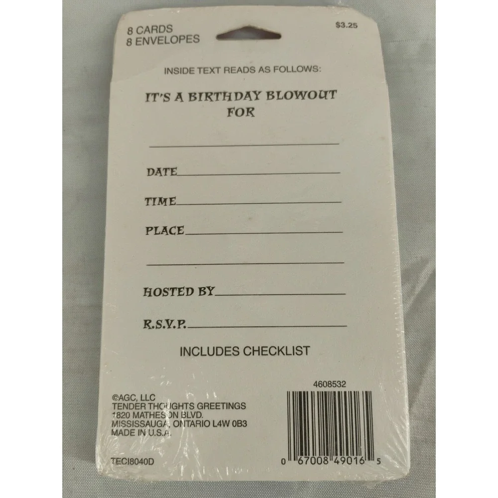 Vintage Tender Thoughts Birthday Party Invitations Kids Cake‎ General 15 Total